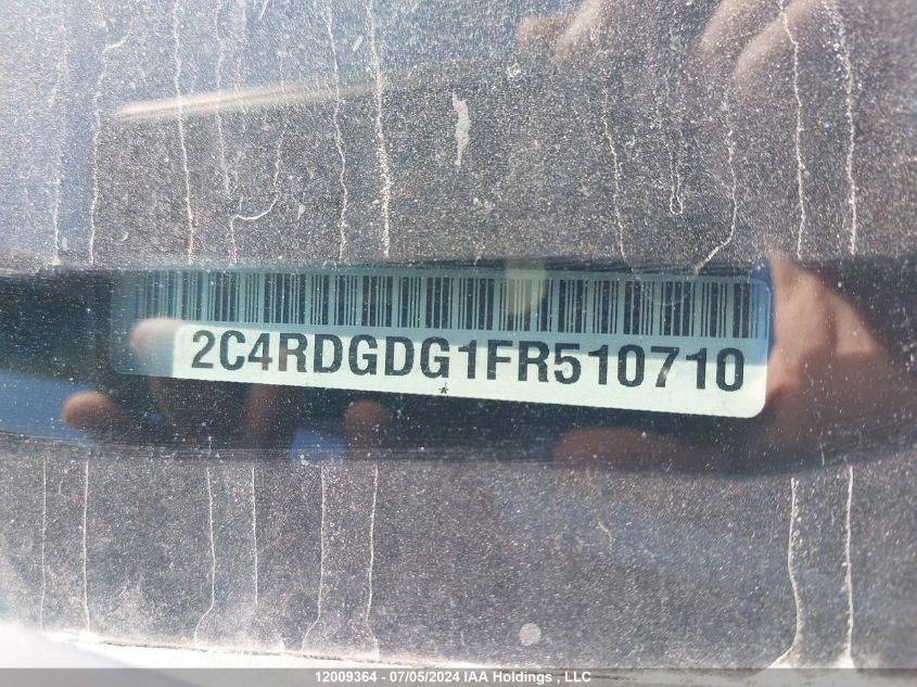 2015 Dodge Grand Caravan Crew VIN: 2C4RDGDG1FR510710 Lot: 12009364