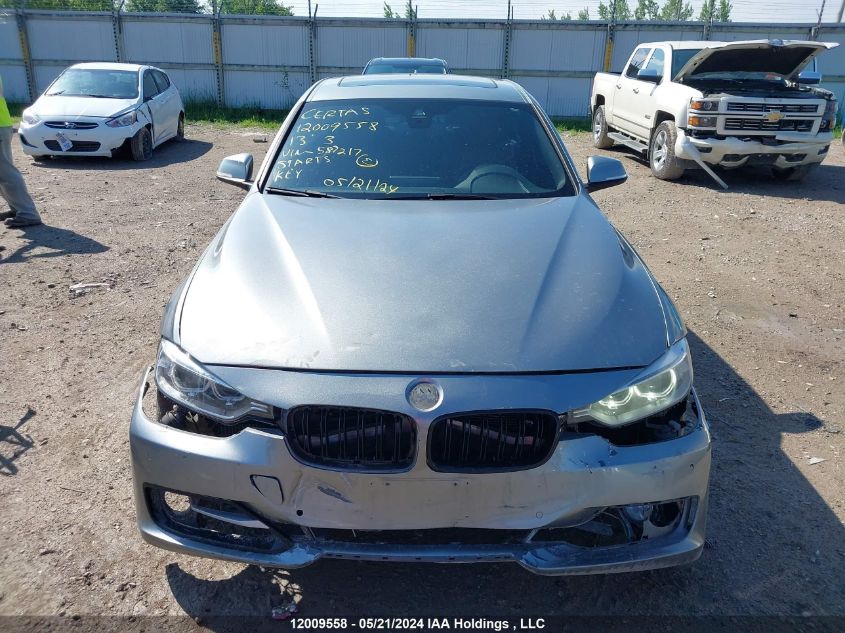 2013 BMW 335I VIN: WBA3B9C55DF587217 Lot: 12009558