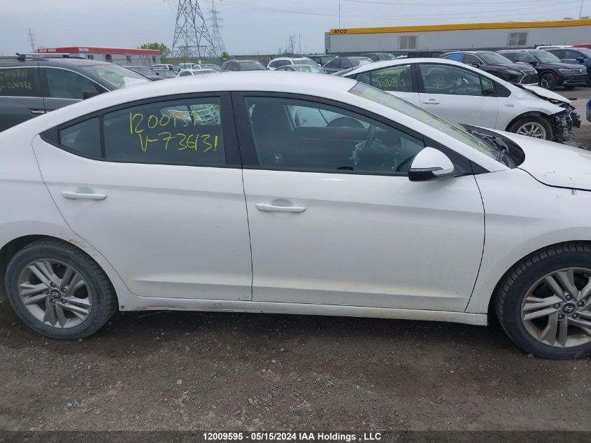 2019 Hyundai Elantra Preferred VIN: KMHD84LFXKU736131 Lot: 12009595