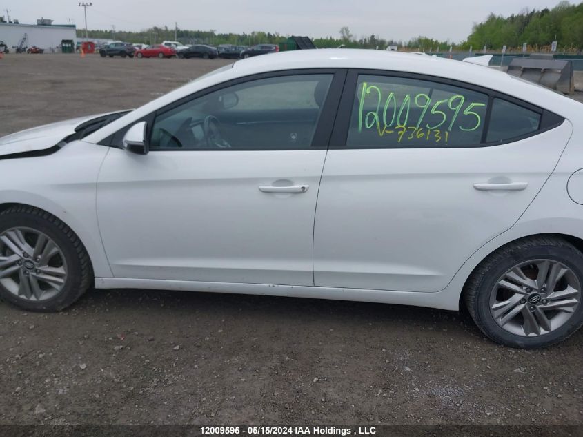 2019 Hyundai Elantra Preferred VIN: KMHD84LFXKU736131 Lot: 12009595