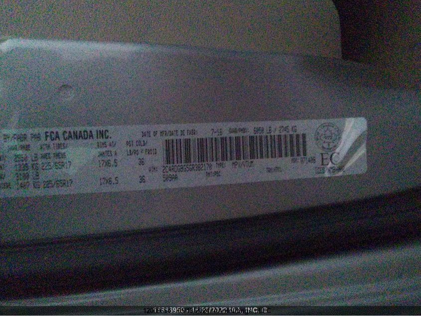 2016 Dodge Grand Caravan Se/Sxt VIN: 2C4RDGBG5GR382170 Lot: 12009664