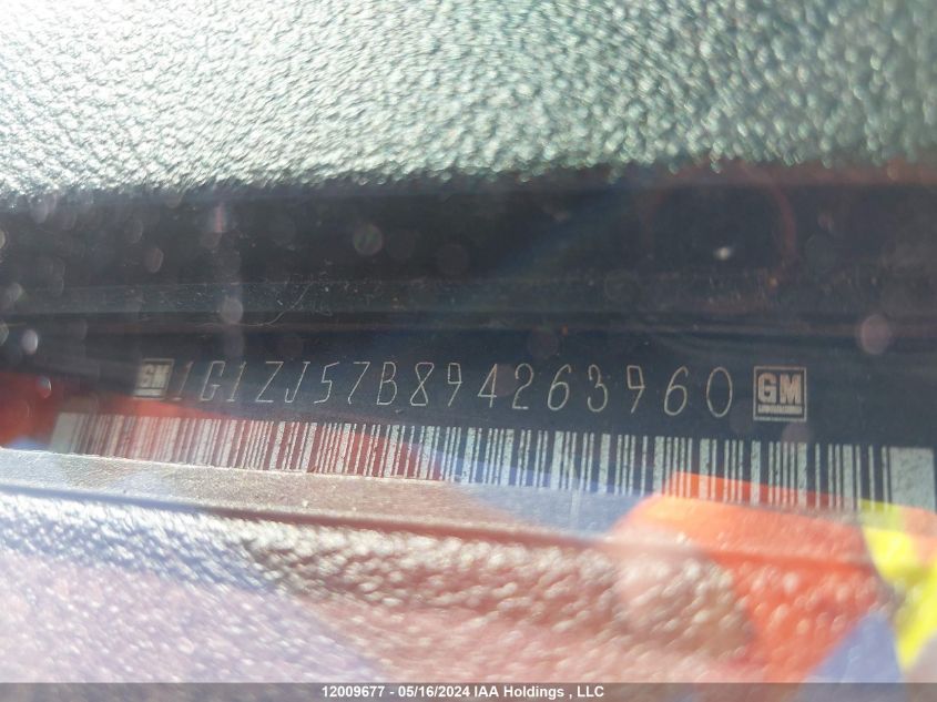 2009 Chevrolet Malibu VIN: 1G1ZJ57B894263960 Lot: 12009677