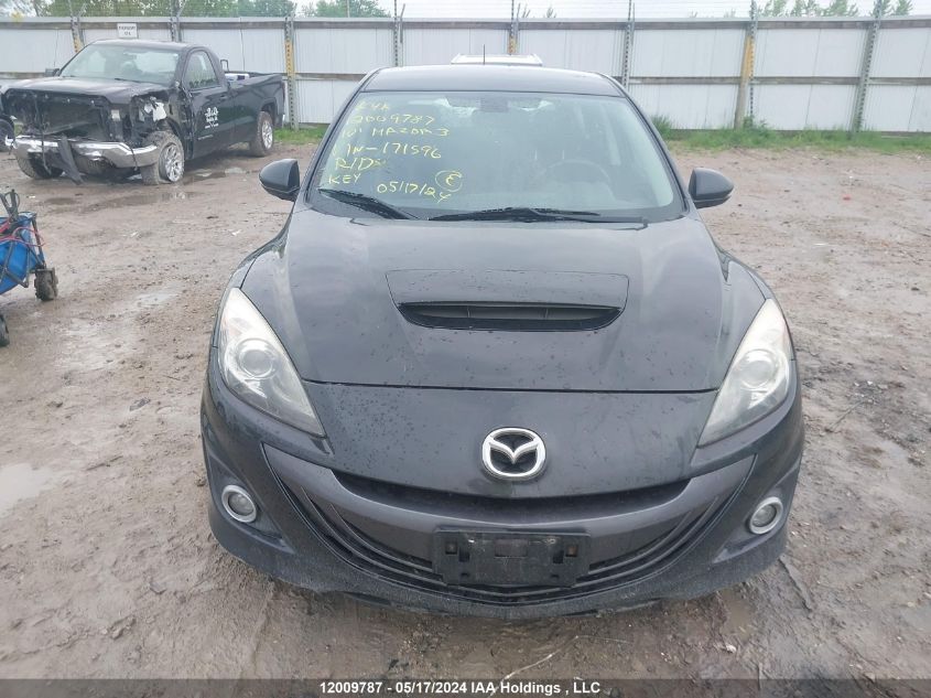 2010 Mazda Speed 3 VIN: JM1BL1H31A1171596 Lot: 12009787