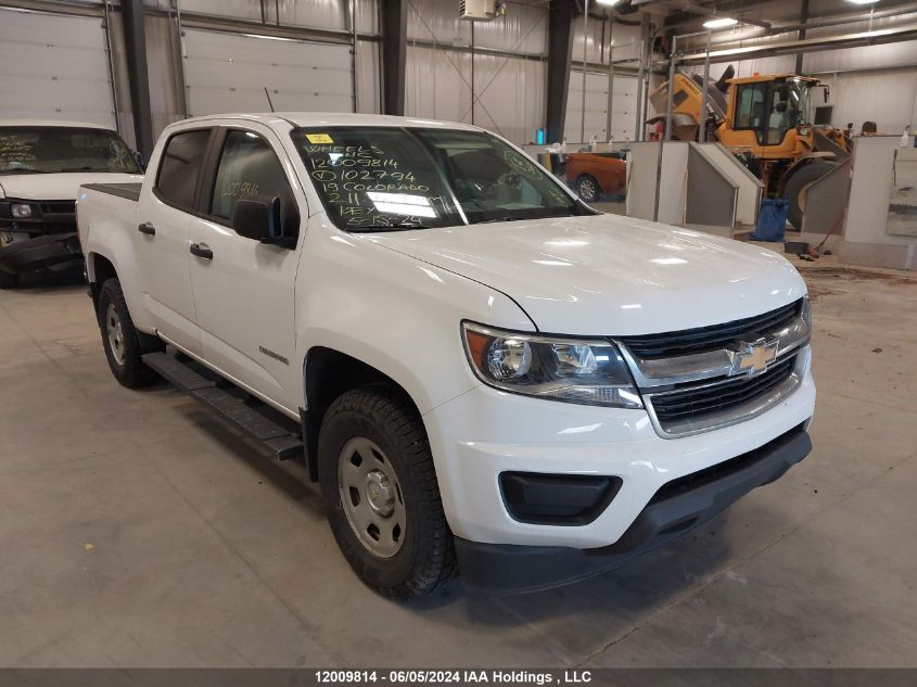 2019 Chevrolet Colorado VIN: 1GCGTBEN8K1102794 Lot: 12009814