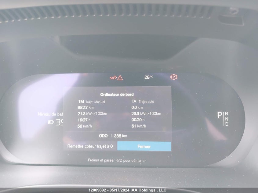 2024 Volvo C40 Recharge Pure Electric VIN: YV4ER3GMXR2110610 Lot: 12009892