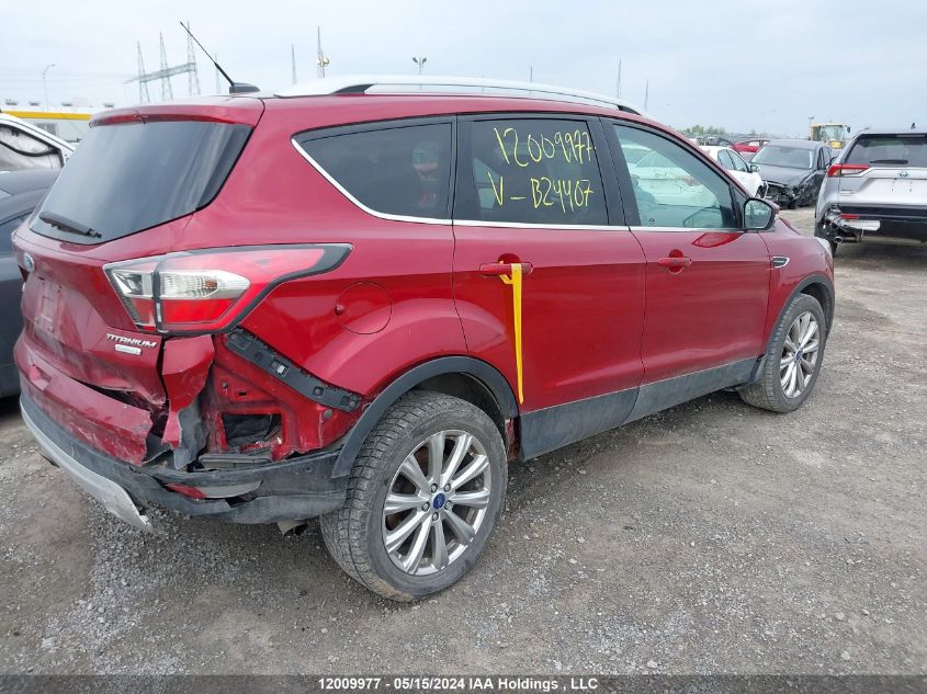 2017 Ford Escape VIN: 1FMCU0J93HUB24407 Lot: 12009977