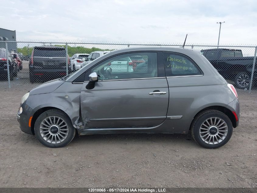 2012 Fiat 500 Lounge VIN: 3C3CFFCR5CT121045 Lot: 12010065