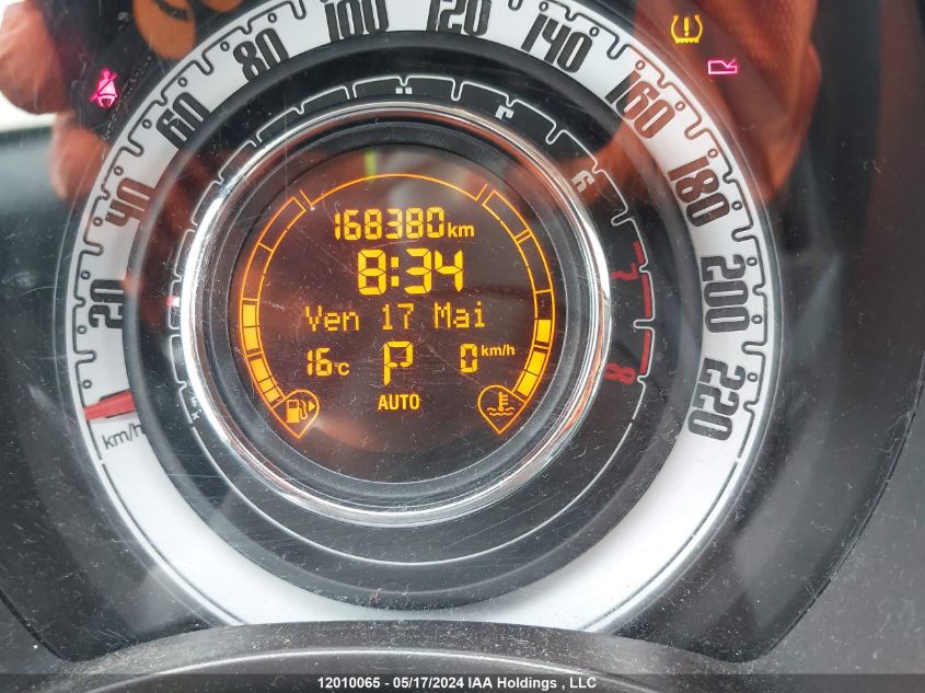 2012 Fiat 500 Lounge VIN: 3C3CFFCR5CT121045 Lot: 12010065