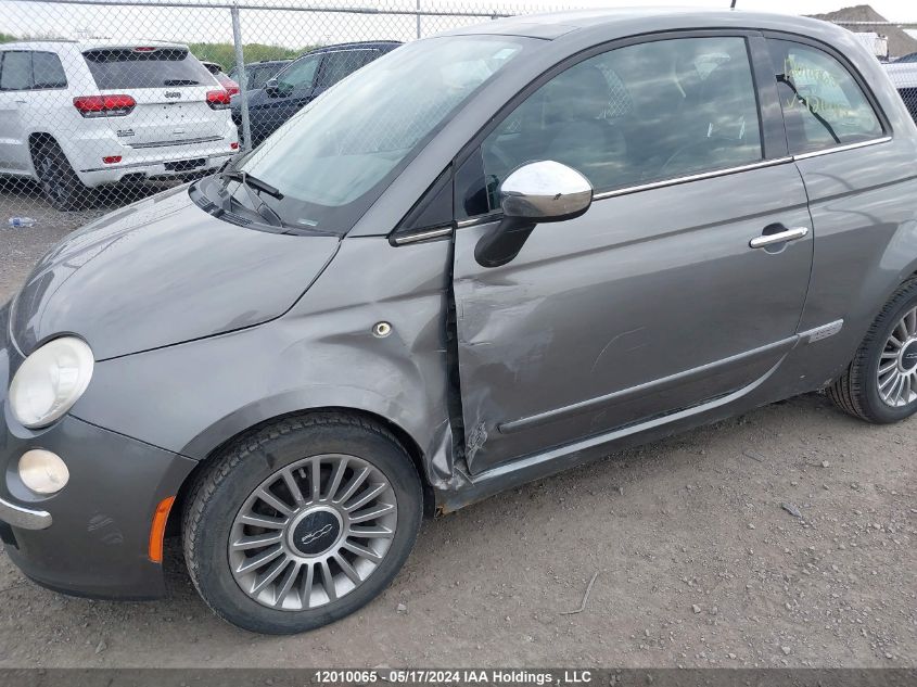 2012 Fiat 500 Lounge VIN: 3C3CFFCR5CT121045 Lot: 12010065