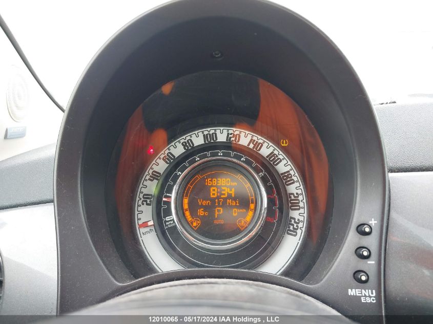 2012 Fiat 500 Lounge VIN: 3C3CFFCR5CT121045 Lot: 12010065