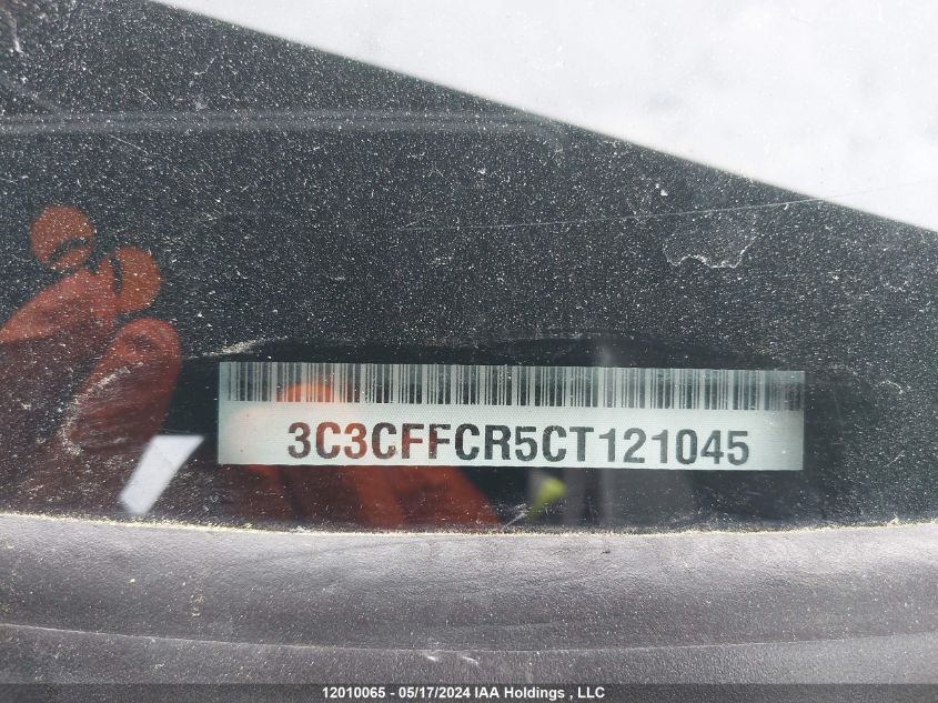 2012 Fiat 500 Lounge VIN: 3C3CFFCR5CT121045 Lot: 12010065