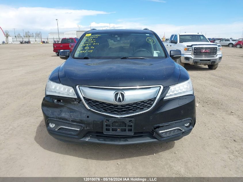 2016 Acura Mdx VIN: 5FRYD4H89GB501083 Lot: 12010076