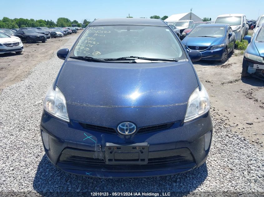 2012 Toyota Prius VIN: JTDKN3DU6C1544767 Lot: 12010123