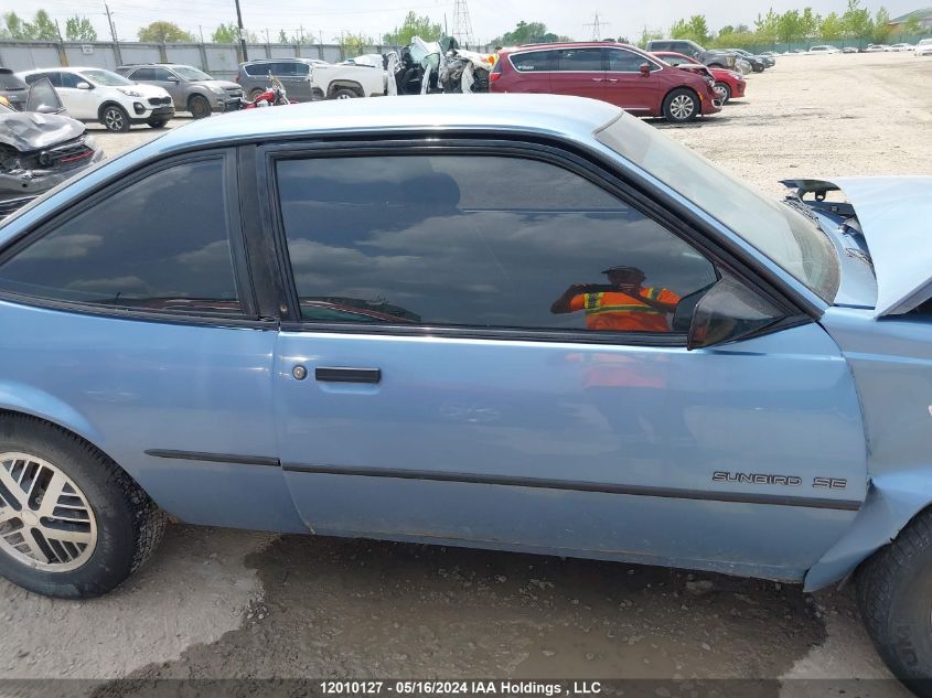 1989 Pontiac Sunbird Se VIN: 1G2JD11K0K7633014 Lot: 12010127