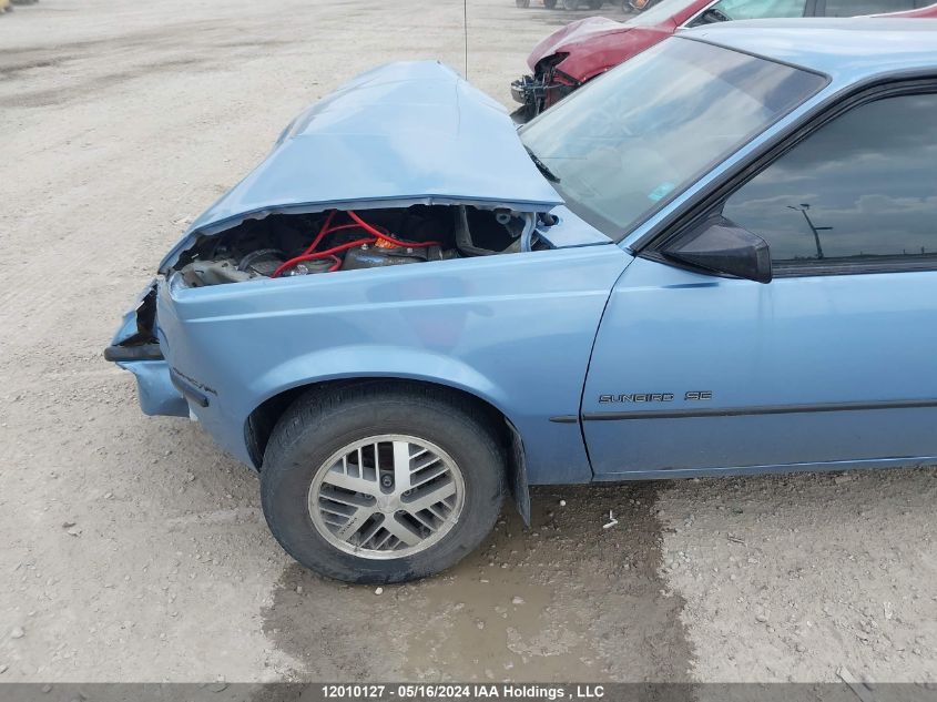 1989 Pontiac Sunbird Se VIN: 1G2JD11K0K7633014 Lot: 12010127