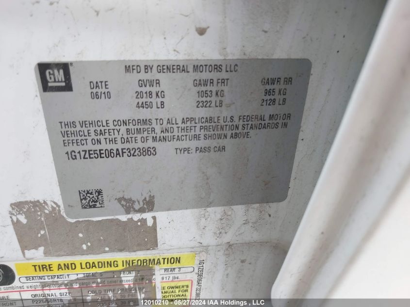 2010 Chevrolet Malibu Ltz VIN: 1G1ZE5E06AF323863 Lot: 12010210