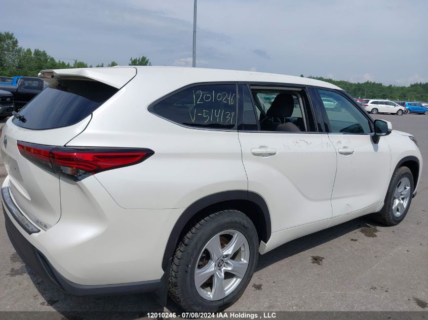 2020 Toyota Highlander L/Le VIN: 5TDBZRBH3LS514139 Lot: 12010246