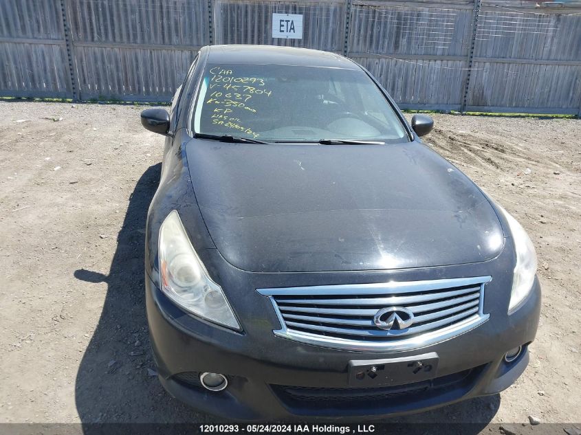 2010 Infiniti G37 VIN: JN1CV6AR5AM457804 Lot: 12010293