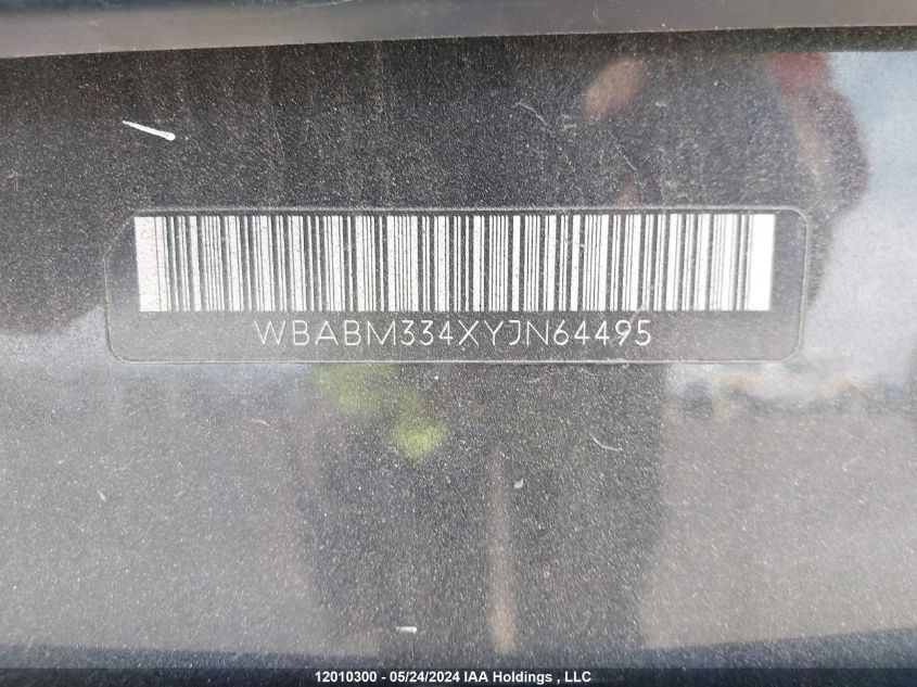 2000 BMW 3 Series VIN: WBABM334XYJN64495 Lot: 12010300