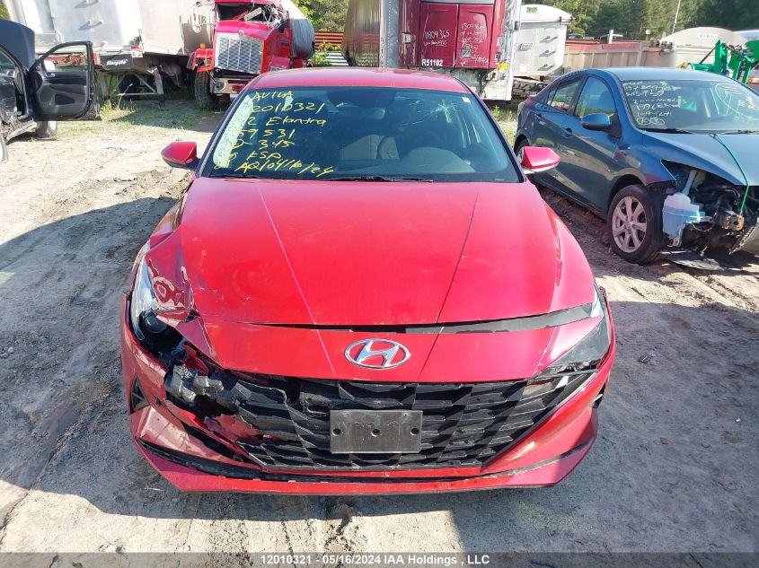 2022 Hyundai Elantra Preferred Ivt VIN: KMHLM4AG4NU359531 Lot: 12010321