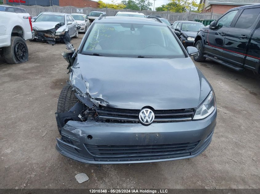 2017 Volkswagen Golf Sportwagen VIN: 3VWA17AU8HM516236 Lot: 12010348