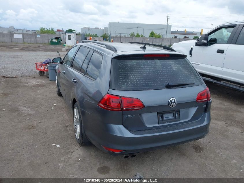 2017 Volkswagen Golf Sportwagen VIN: 3VWA17AU8HM516236 Lot: 12010348