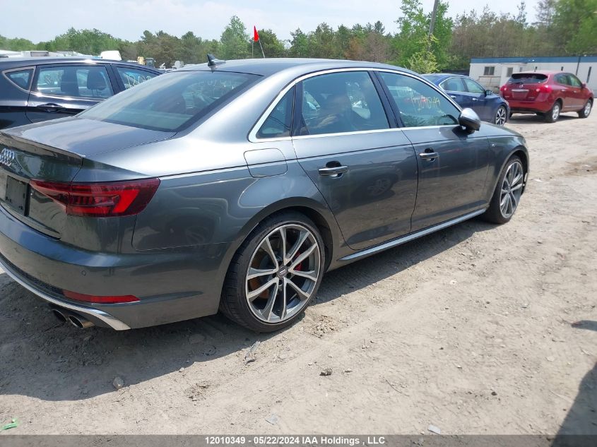 2018 Audi S4 Sedan VIN: WAUC4AF44JA203886 Lot: 12010349