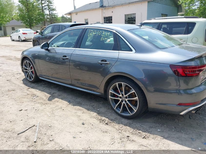 2018 Audi S4 Sedan VIN: WAUC4AF44JA203886 Lot: 12010349