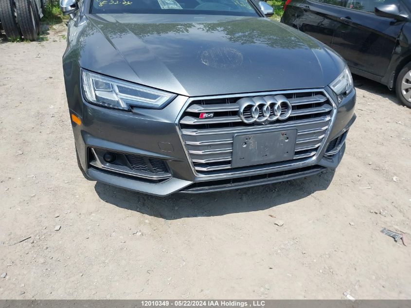 2018 Audi S4 Sedan VIN: WAUC4AF44JA203886 Lot: 12010349