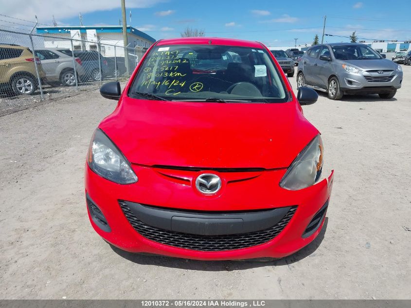 2013 Mazda Mazda2 VIN: JM1DE1KY1D0165217 Lot: 12010372