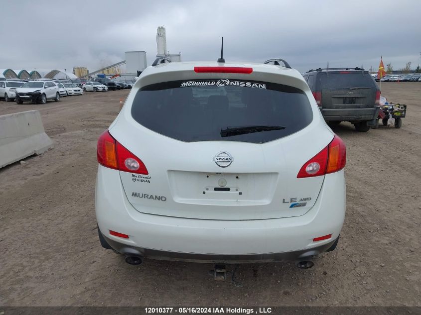 2010 Nissan Murano Le VIN: JN8AZ1MW6AW108267 Lot: 12010377