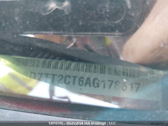 2010 Dodge Ram 2500 VIN: 3D7TT2CT6AG178617 Lot: 12010397