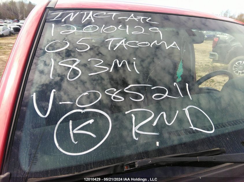 2005 Toyota Tacoma Double Cab Long Bed VIN: 5TEMU52N35Z085211 Lot: 12010429