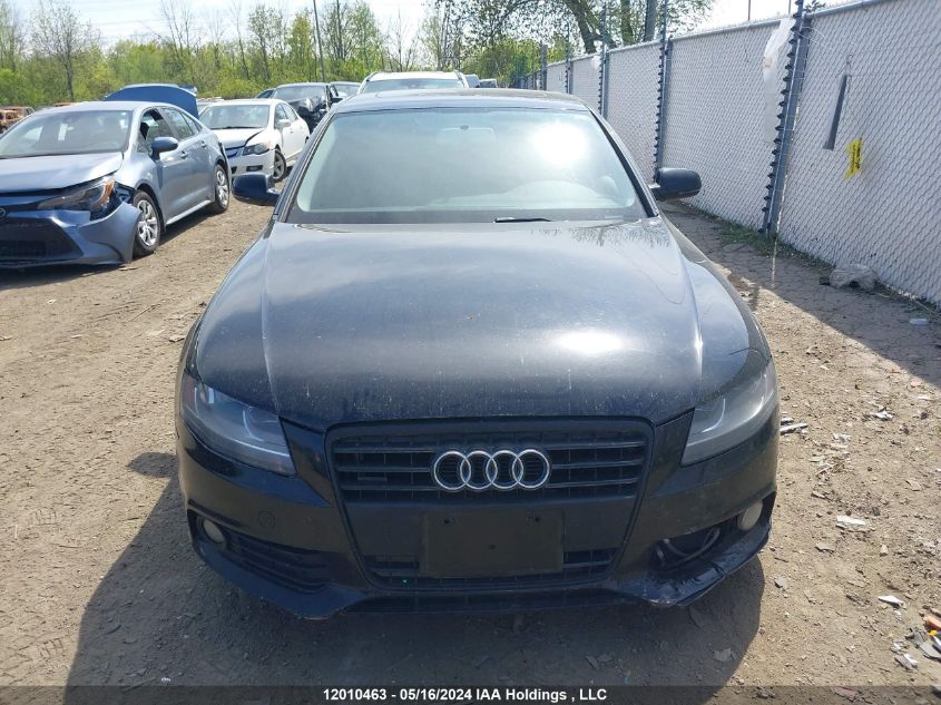 2012 Audi A4 VIN: WAUDFCFL9CN000313 Lot: 12010463