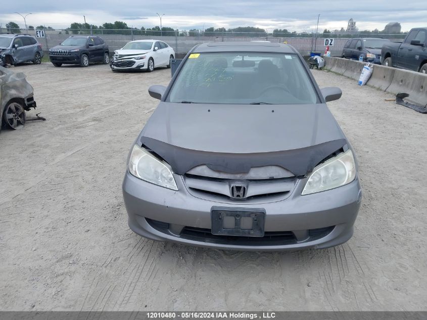 2005 Honda Civic Sdn VIN: 2HGES16655H034747 Lot: 12010480