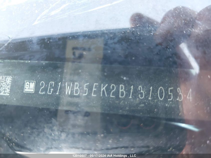 2011 Chevrolet Impala Lt VIN: 2G1WB5EK2B1310534 Lot: 12010507
