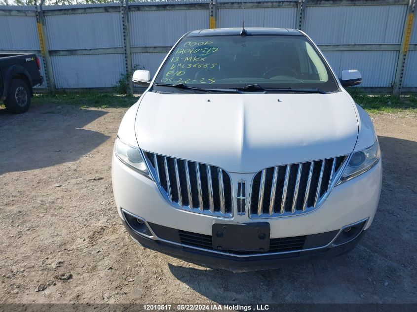 2013 Lincoln Mkx VIN: 2LMDJ8JK7DBL36665 Lot: 12010517