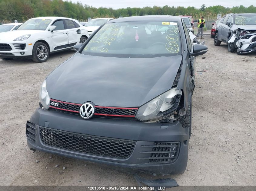 2012 Volkswagen Golf Gti VIN: WVWGV7AJ7CW309160 Lot: 12010518