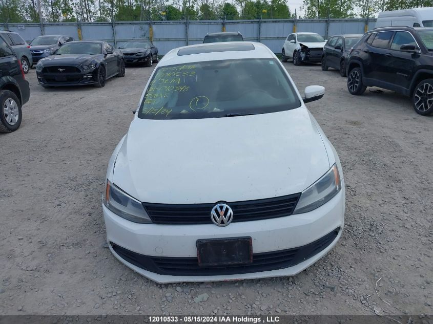 2011 Volkswagen Jetta Sedan VIN: 3VWDK7AJ6BM040348 Lot: 12010533