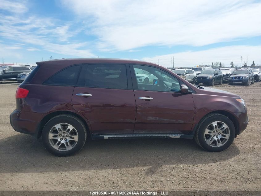 2007 Acura Mdx VIN: 2HNYD28577H001780 Lot: 12010536