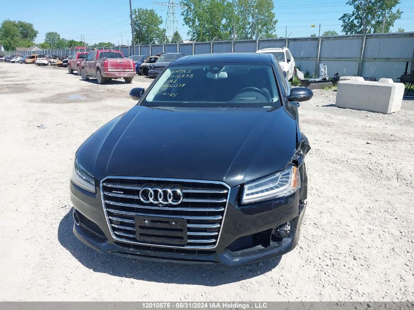 2017 Audi A8 VIN: WAUK3AFD9HN000378 Lot: 12010575