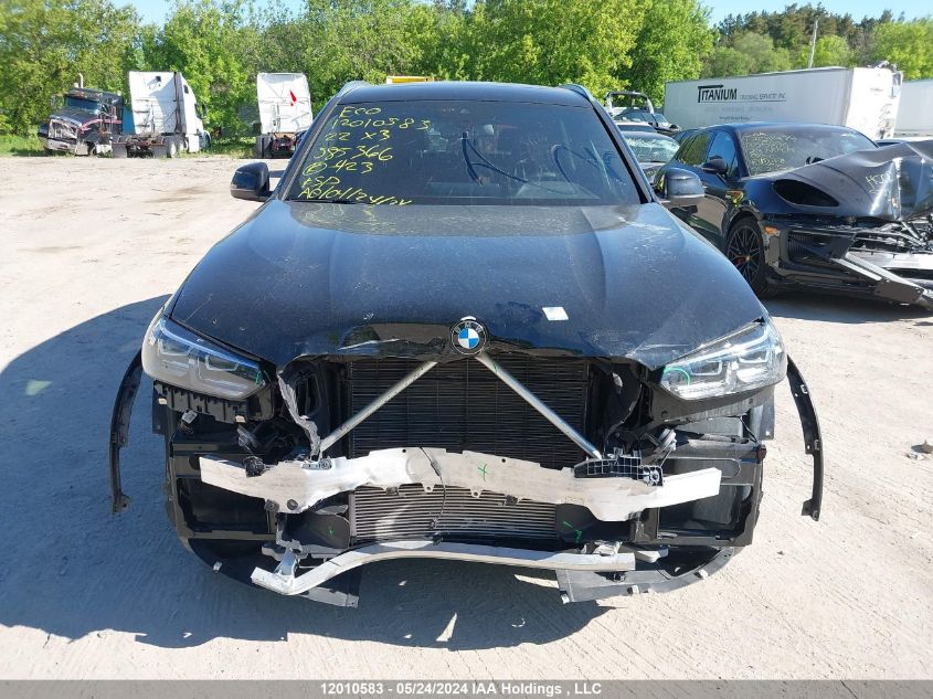 2022 BMW X3 VIN: 5UX53DP05N9J85366 Lot: 12010583