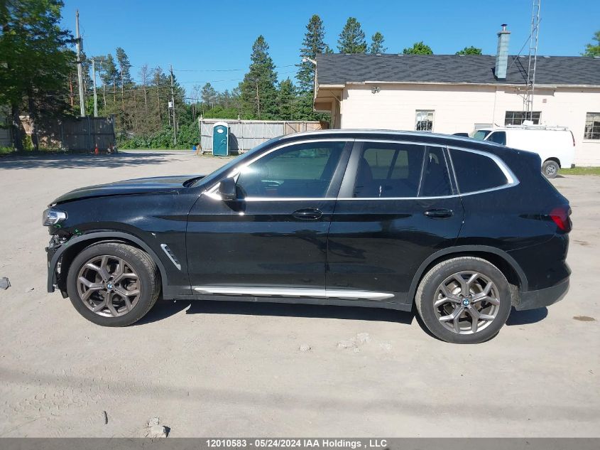 2022 BMW X3 VIN: 5UX53DP05N9J85366 Lot: 12010583