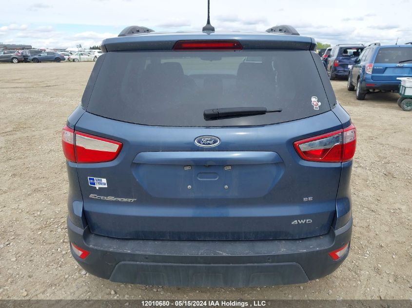 2021 Ford Ecosport Se VIN: MAJ6S3GL3MC442884 Lot: 12010680