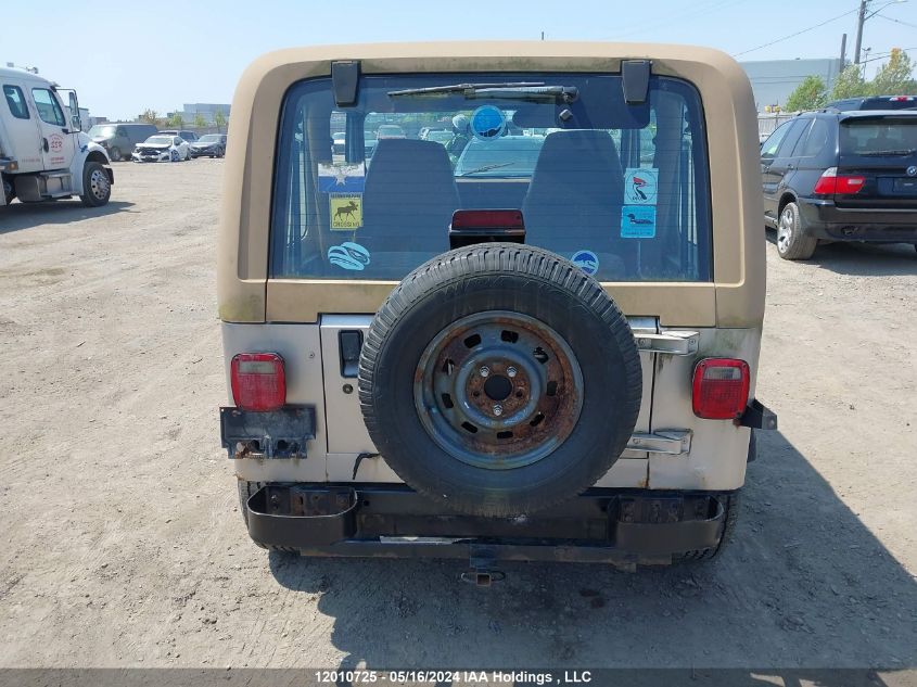 1995 Jeep Wrangler / Yj S/Rio Grande VIN: 1J4FY19POSP312087 Lot: 12010725