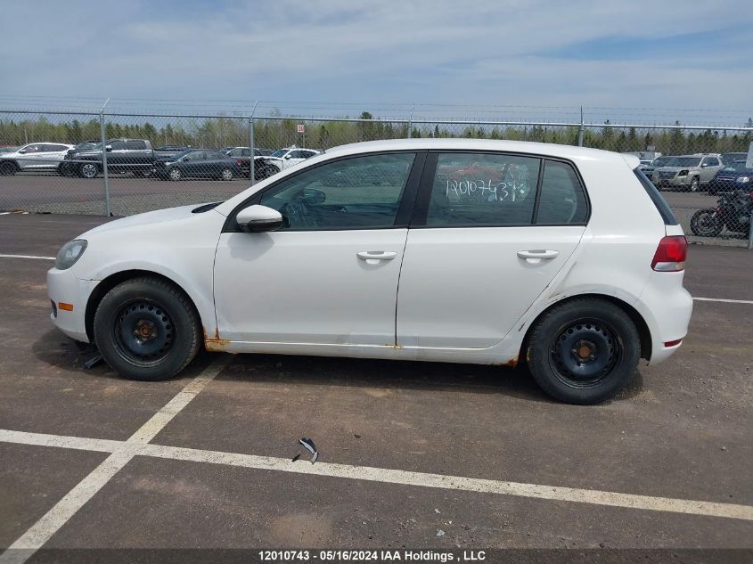 2010 Volkswagen Golf VIN: WVWCA7AJ4AW180365 Lot: 12010743