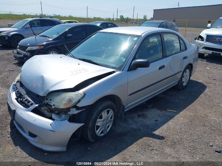 2005 Honda Civic Sdn VIN: 2HGES16195H001044 Lot: 12010884