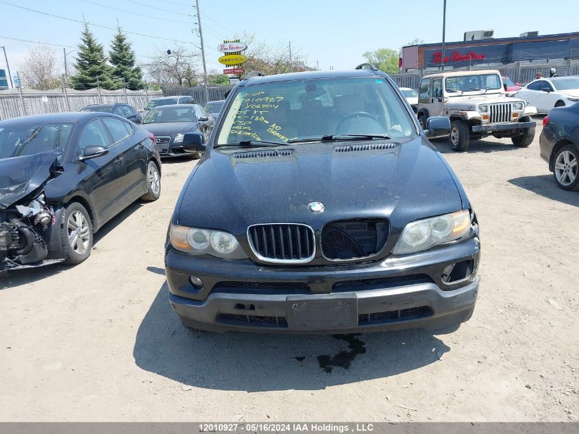 2005 BMW X5 VIN: 5UXFA13585LY06404 Lot: 12010927