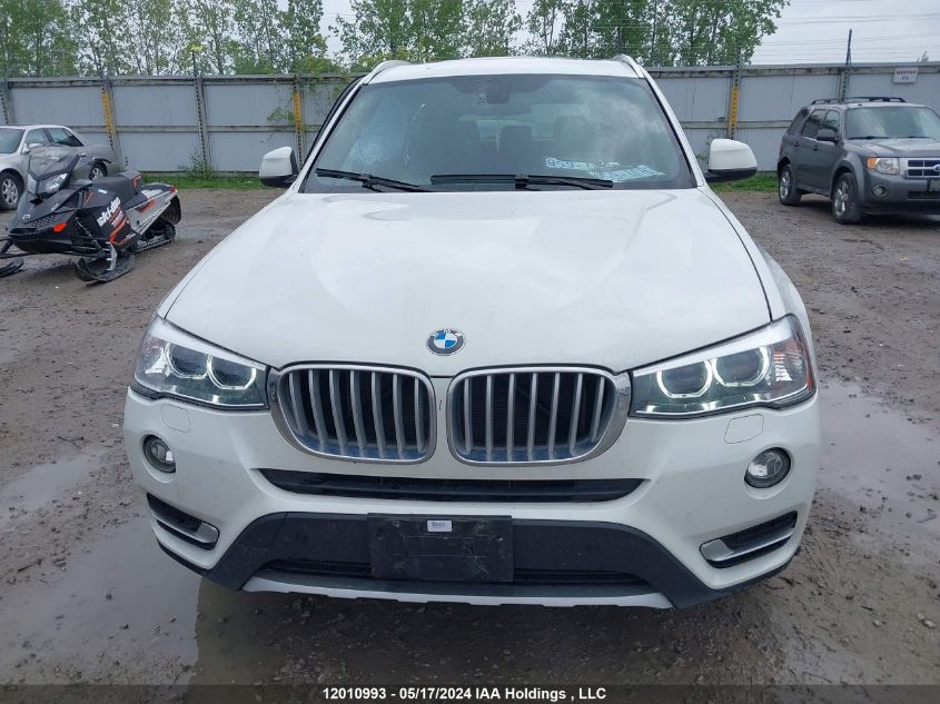 2017 BMW X3 xDrive28I VIN: 5UXWX9C58H0T05547 Lot: 12010993