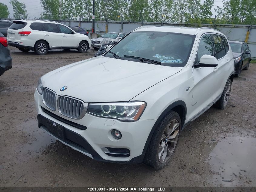 2017 BMW X3 xDrive28I VIN: 5UXWX9C58H0T05547 Lot: 12010993